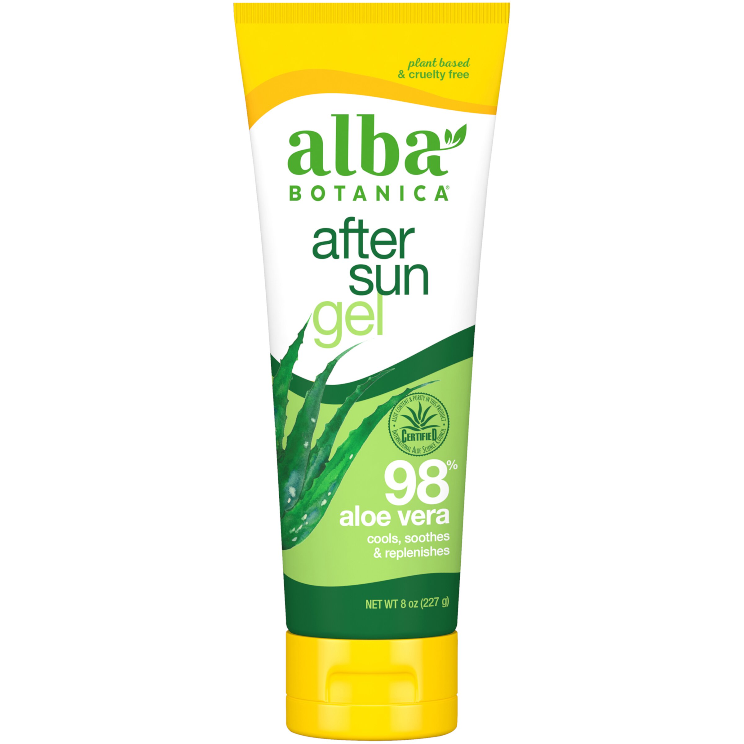 Alba Botanica Cooling 98% Aloe Vera After Sun Gel, 8 oz Alba Botanica