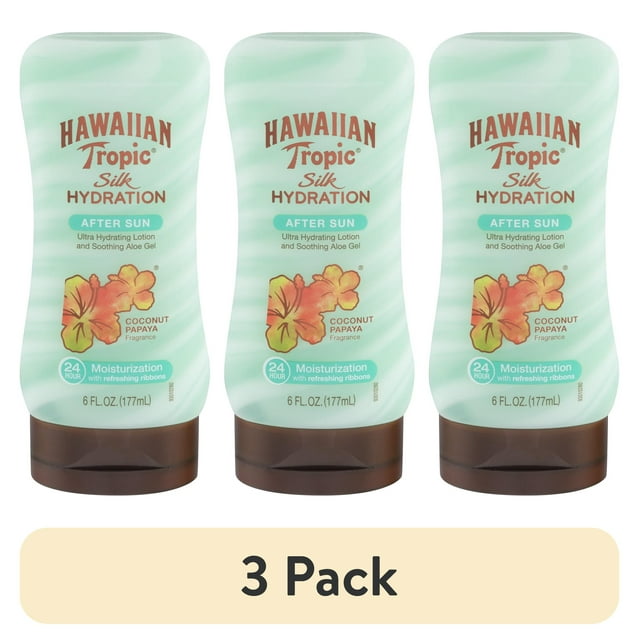 Смягчающий лосьон после загара с кокосом и папайей, 3 флакона по 177 мл Hawaiian Tropic