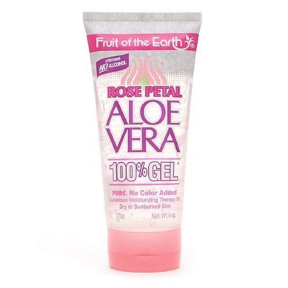 Fruit of the Earth Aloe Vera 100% Gel, Rose Petal, 6 Oz Fruit of the Earth