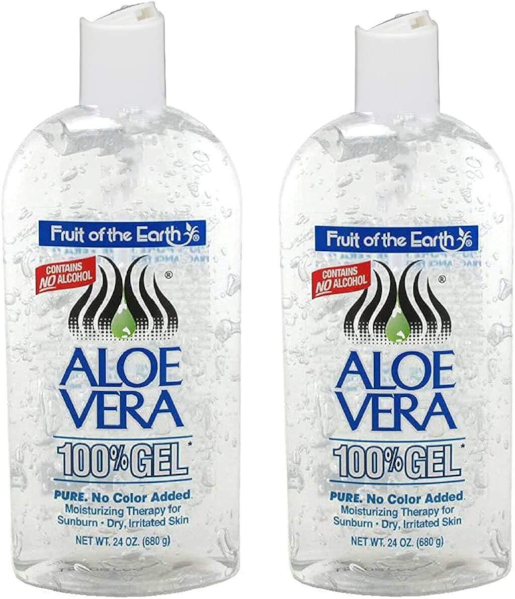 Fruit of the Earth Aloe Vera 100% Gel 24 oz (Pack of 2) Fruit of the Earth