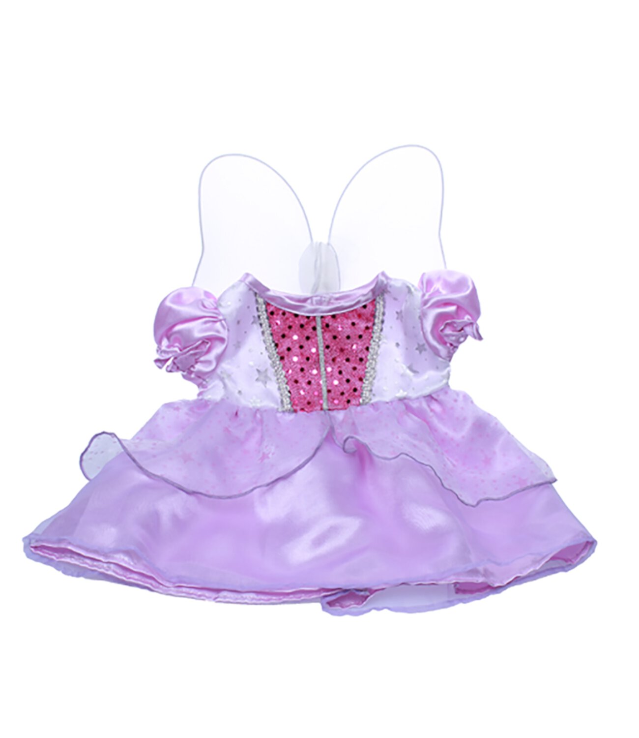 purple cinderella dress w/wings teddy bear clothes outfit fits most 14" - 18" build-a-bear, vermont teddy bears, and Stuffems Toy