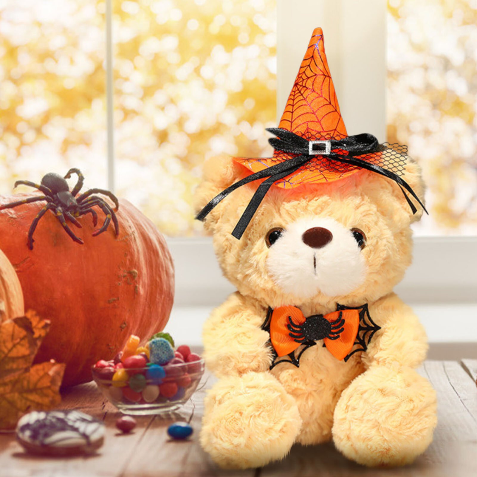 2025 Upgraded Halloween Teddy Bear Plush Doll Hat Wearing Bear Doll Clearance Sale Langlia