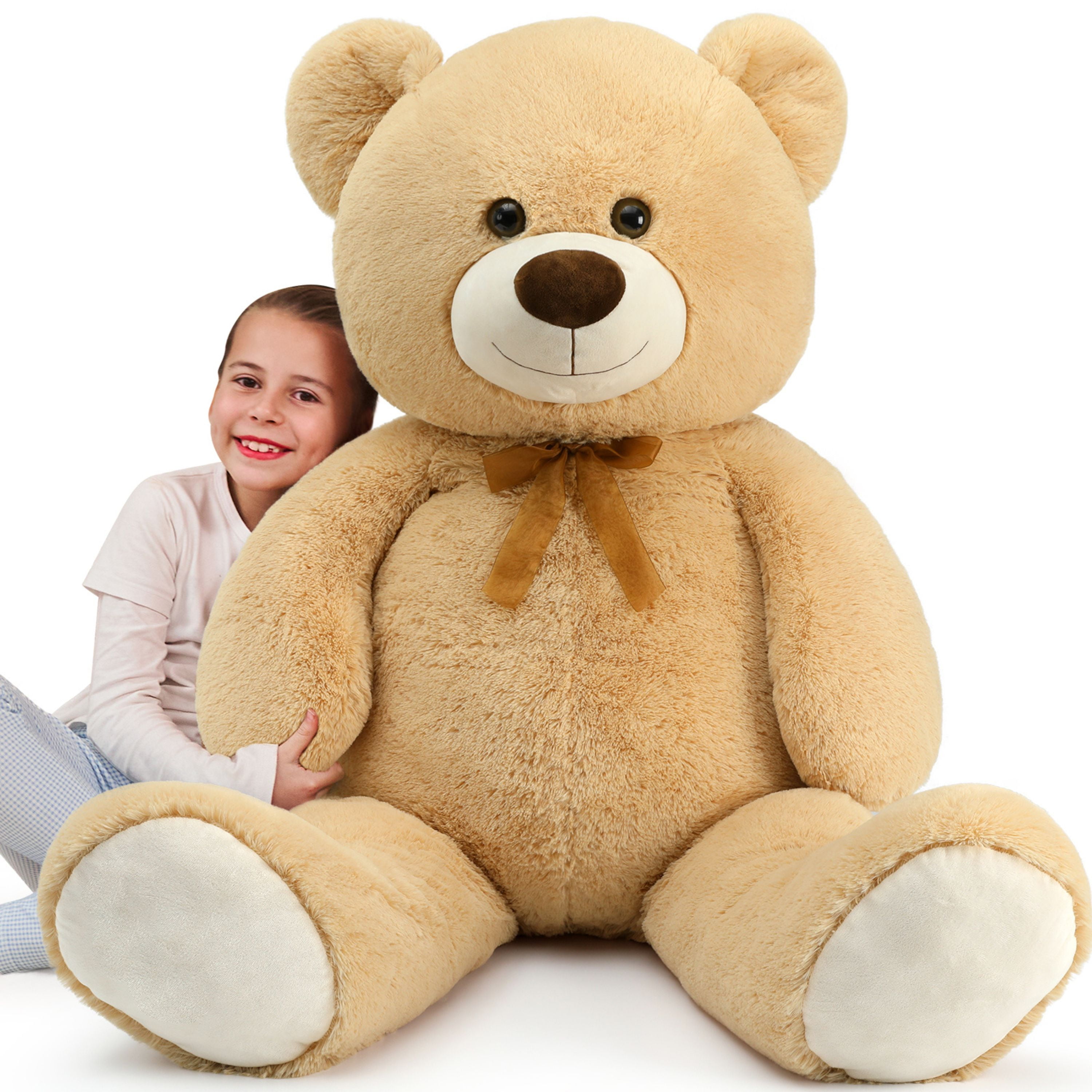 Tezituor 51" Giant Teddy Bear Stuffed Animal Big Stuffed Animals Plush Toy Muiteiur