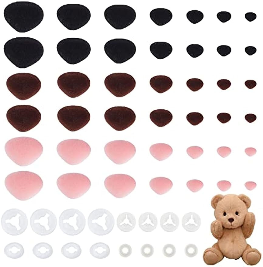 150pcs Craft Plastic Doll Noses Set Stuffed Toy Noses Triangle Doll Making Supplies Mixed Color 7~15x9~20mm Nobrand