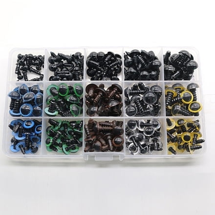 294Pcs Black Plastic Safety Noses Safety Noses with Washers for Doll Black Plastic Safety Triangle Noses Assorted Sizes Nobrand