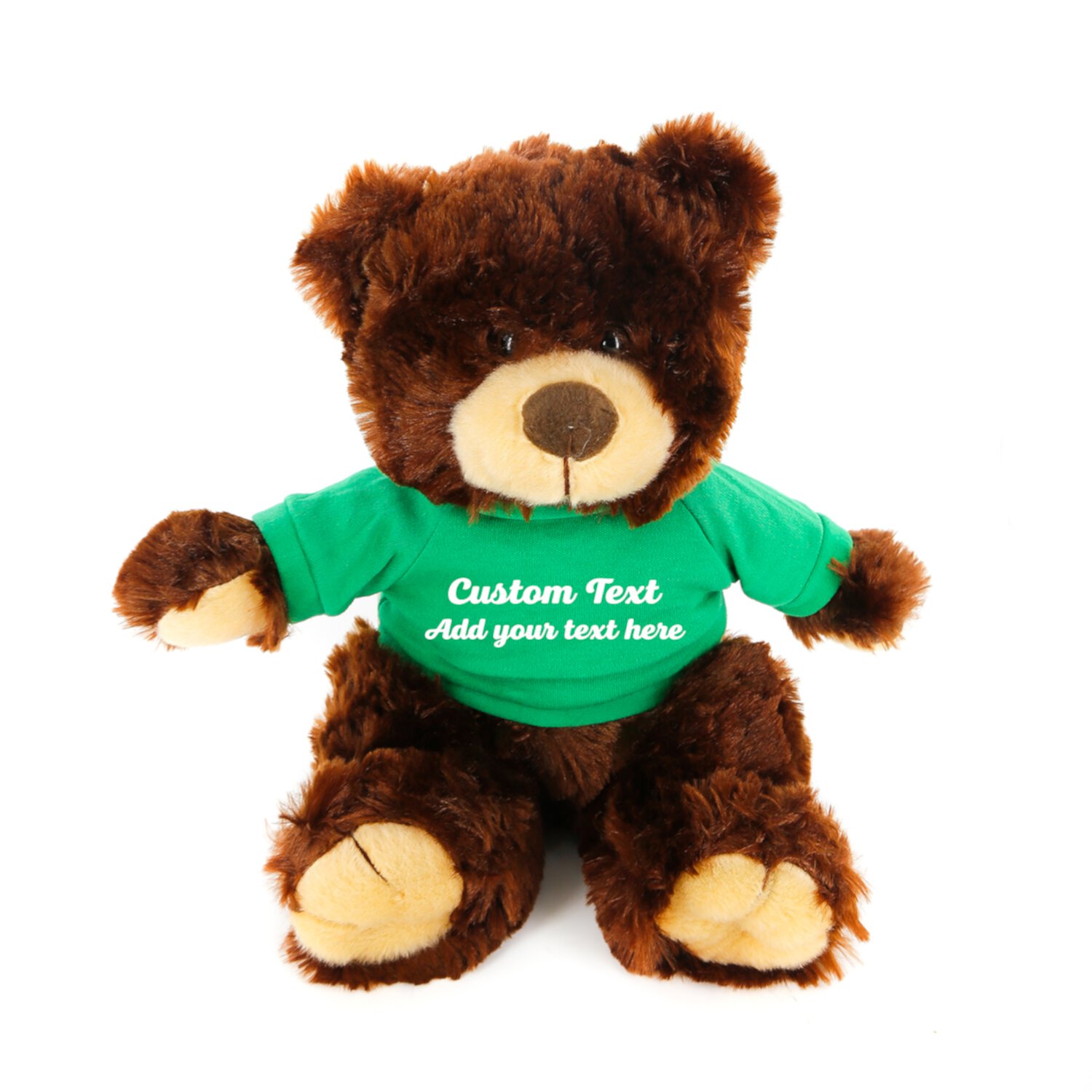 Plushland Chocolate Noah Teddy Bear 12 Inch, Stuffed Animal Personalized Gift - Custom Text on Shirt - Great Present for Mothers Day, Valentine Day, Graduation Day, Birthday Made by aliens