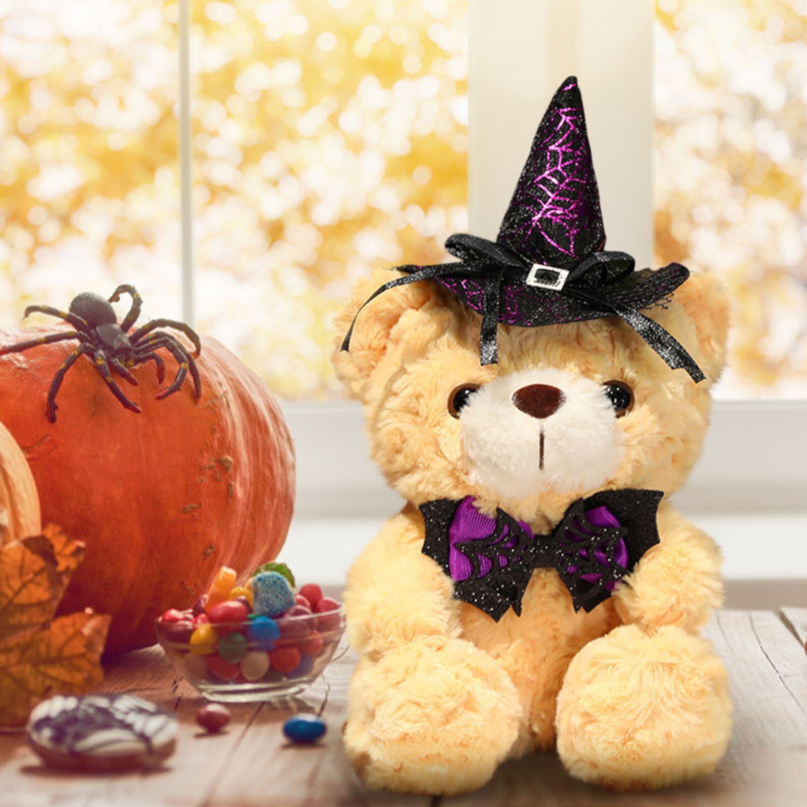 2025 Upgraded Halloween Teddy Bear Plush Doll Hat Wearing Bear Doll Clearance Sale Langlia