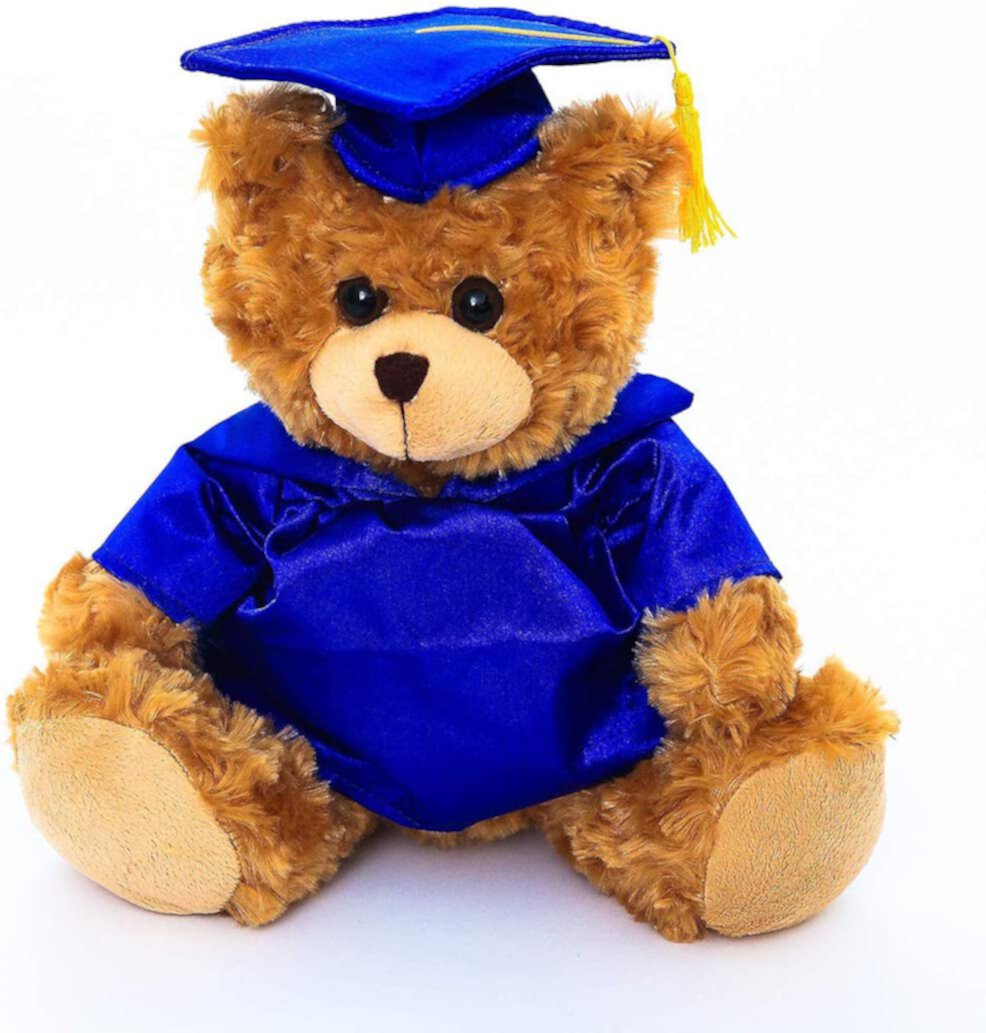 Made by Aliens Personalized Teddy Bear Stuffed Animal Plush Toy – Perfect Gift for Graduation (Blue Gown) 12-inches Made by aliens