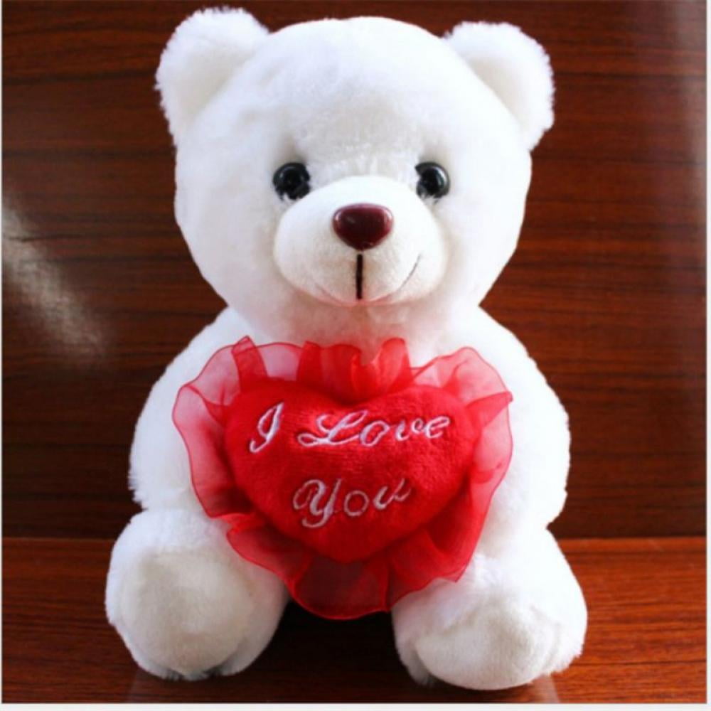 Light up Colorful LED Teddy Bear Stuffed Animal Soft Plush Toy Glow in The Night Birthday Valentines Day Gift for Kids, 8" Highdream