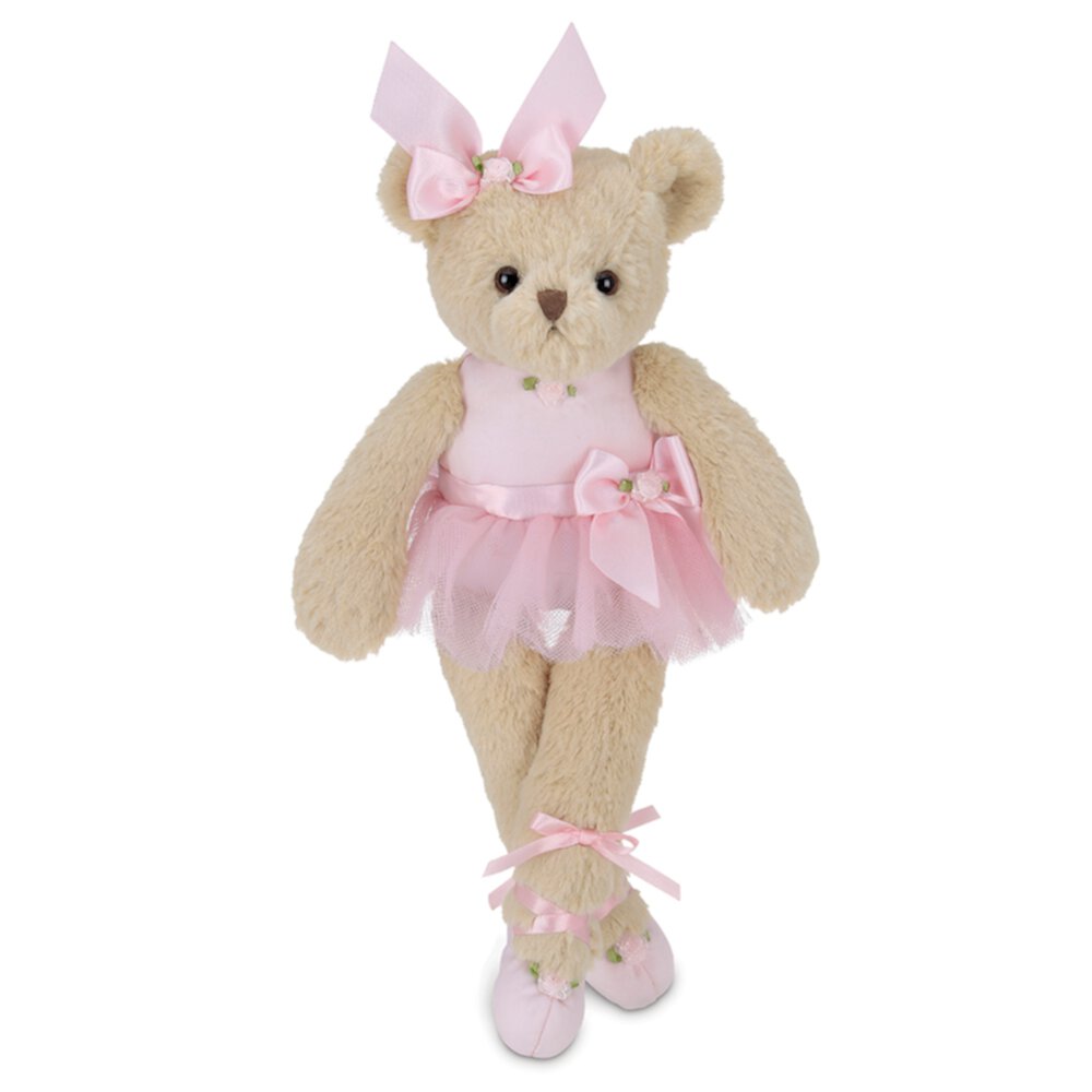 Bearington Nina Plush Stuffed Animal Ballerina Teddy Bear in Pink Ballet Outfit, 13 inches Bearington Collection