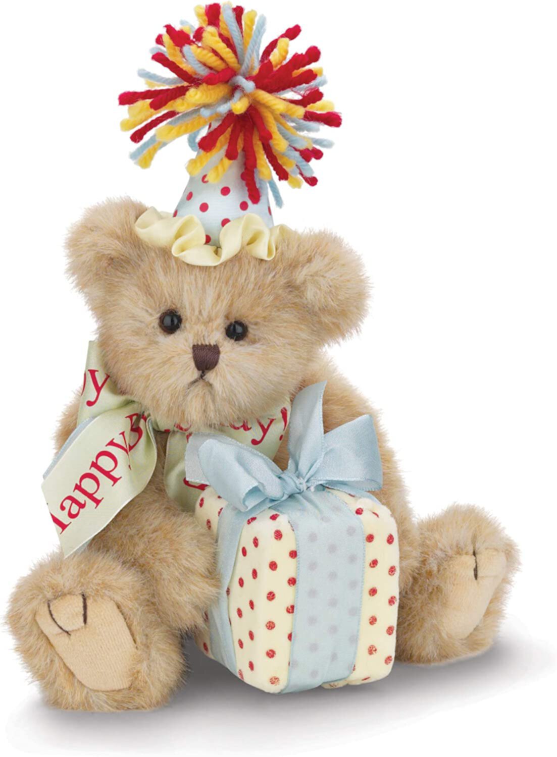 Bearington Happy Birthday Plush Stuffed Animal Teddy Bear, 10" Bearington Collection