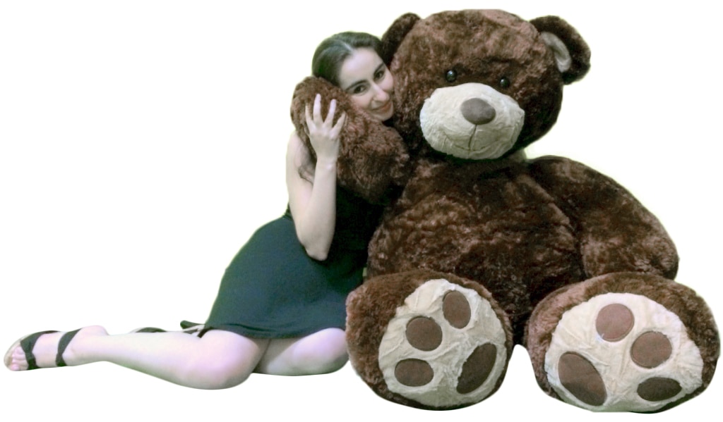 Big Plush Valentine's Day 5 Foot Brown Giant Teddy Bear, Soft Life Size Hug Buddy, Perfect Gift for Valentines Day or Any Day Big Plush