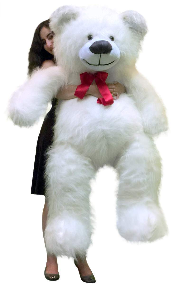 5 Foot Giant White Teddy Bear Huge Valentine's Day Soft Stuffed Animal, Big Plush Packed in Big Box, Fully Stuffed and Ready to Hug Valentine Plushie Made in USA Big Plush