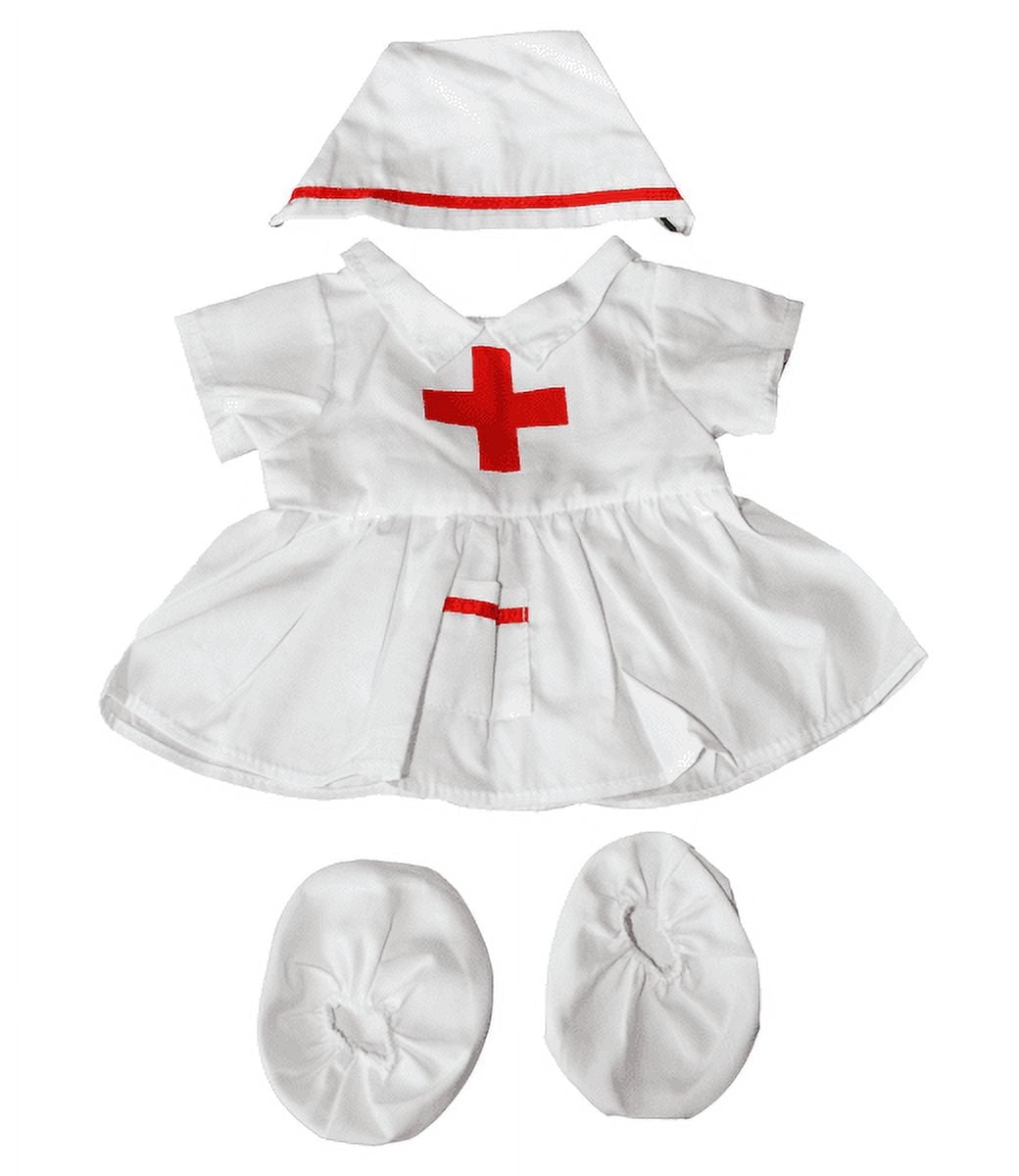 New Nurse Outfit Teddy Bear Clothes Fits Most 14" - 18" Build-A-Bear and Make Your Own Stuffed Animals Plush Gear