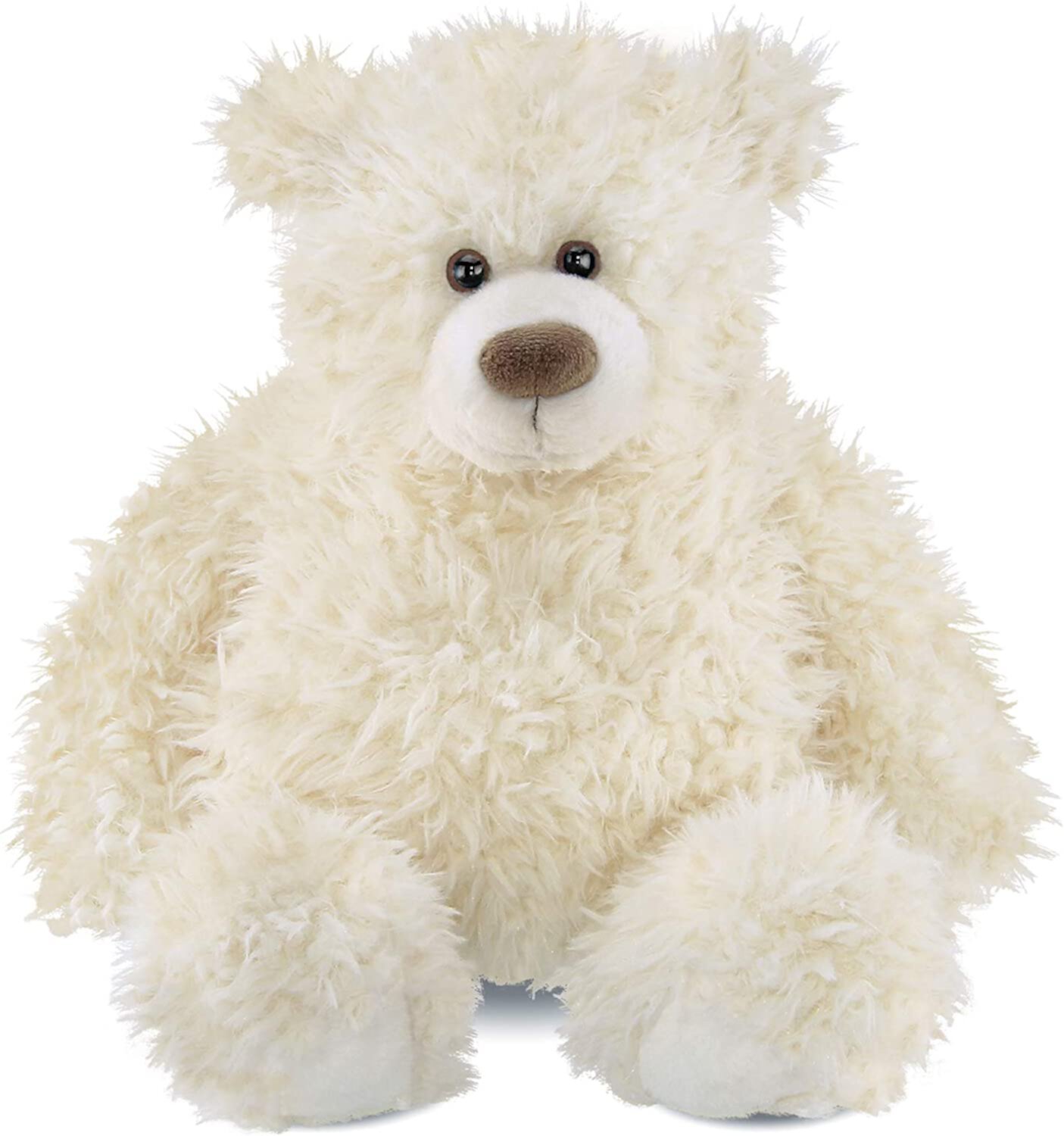 Bearington Collection Scruffy White Plush Teddy Bear Stuffed Animal, 18 inch for Child Bearington Collection