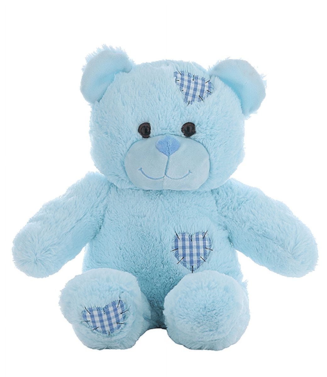 New Cute Pacthes Teddy Bear Stuffed Animal, Baby Blue Pacth Bear Plush Toy - Cuddly 16 Inch Teddy Bear Toy for Kids Plush Gear