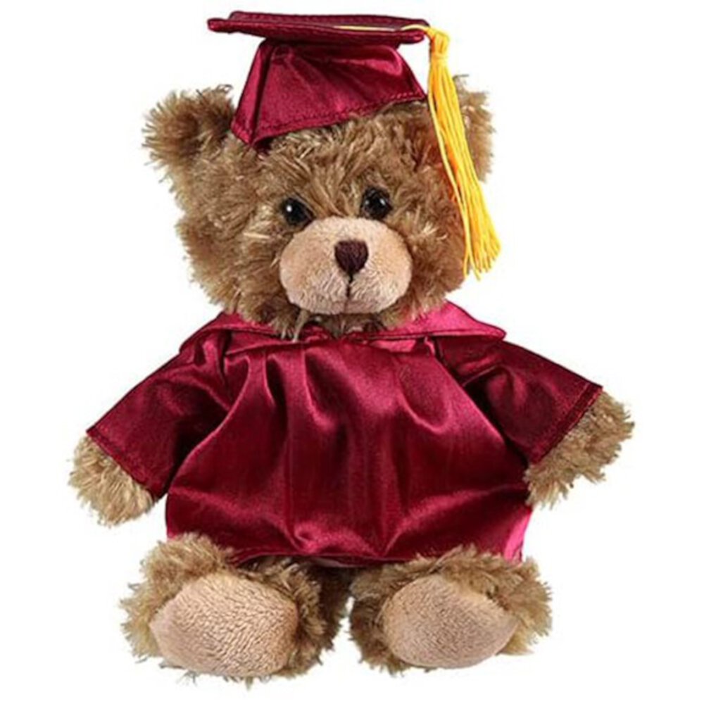 Made by Aliens 6" Graduation Plush Stuffed Animal Mocha Sitting Teddy Bear Plushland