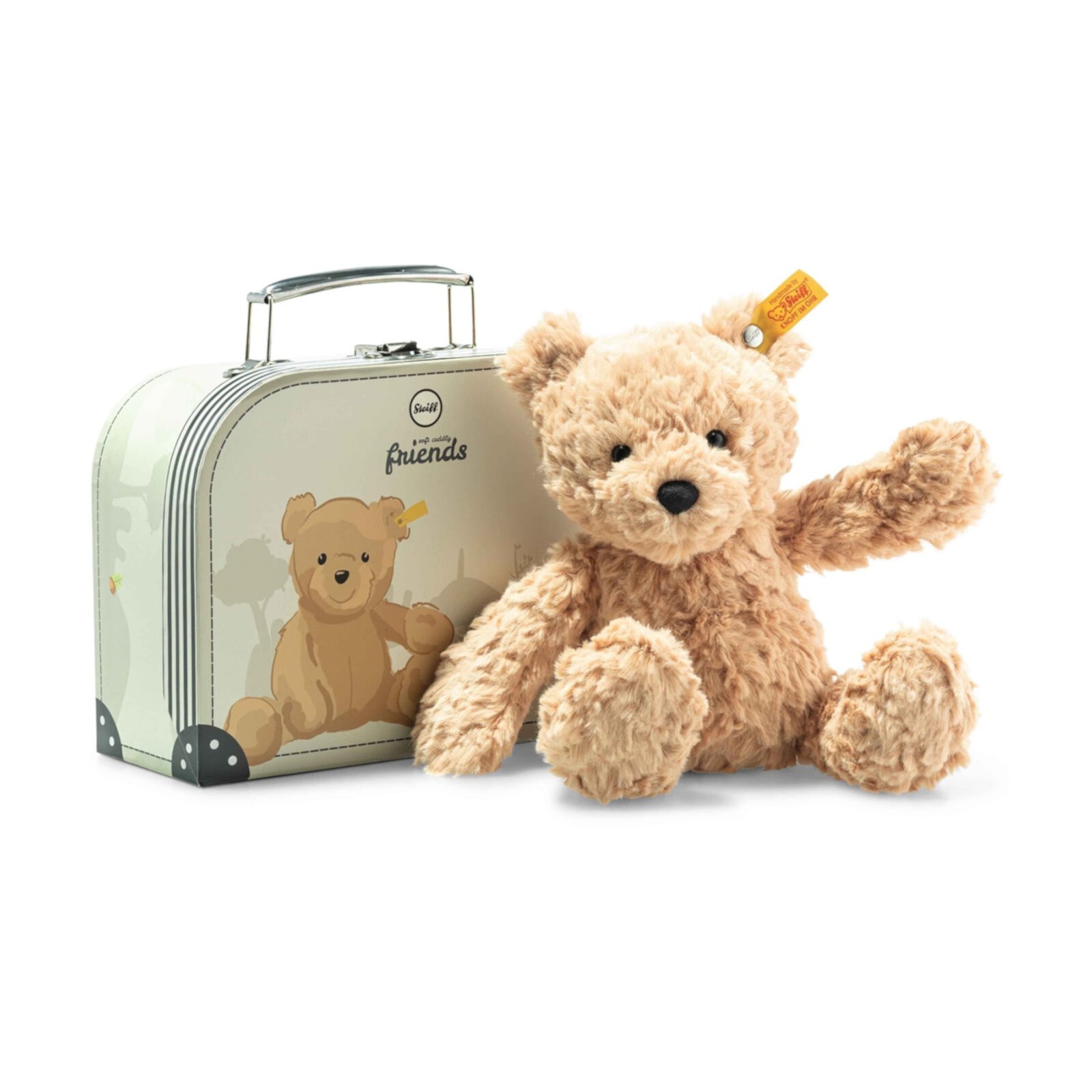 Steiff Jimmy Light Brown Teddy Bear In Suitcase Plush Set Steiff