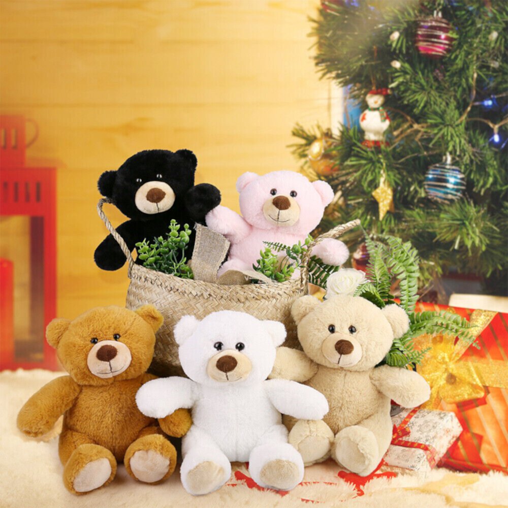 10in Teddy Bear Stuffed Animals Bulk Set of 5, Baby Bear Plush Toys Decoration Unbrand