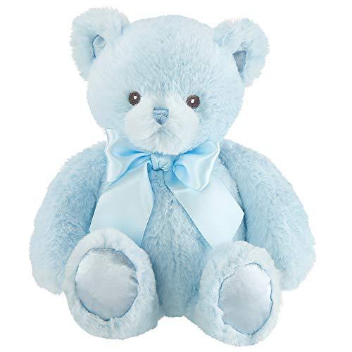 Bearington Baby Teddy Bear: Classic Collection, Hand-Sewn Light Blue 10” Plush Bear, Made with Ultra-Soft Faux-Fur and Premium Fill, Machine Washable, Great Birthday for Kids of All Ages Bearington Collection