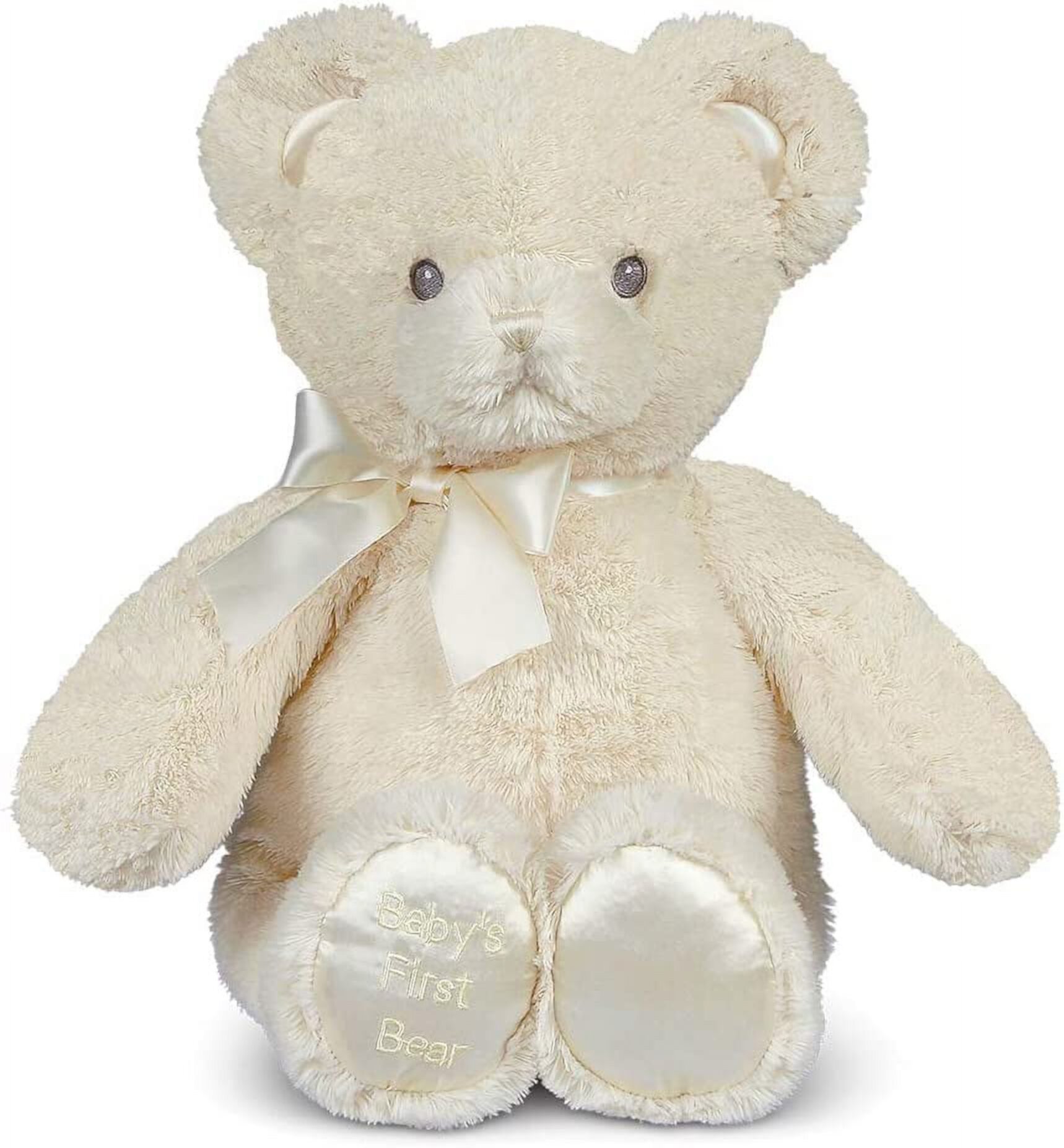 Bearington Baby's First Teddy Bear, Small Creamy White Plush Stuffed Animal, 12 inches Bearington Collection