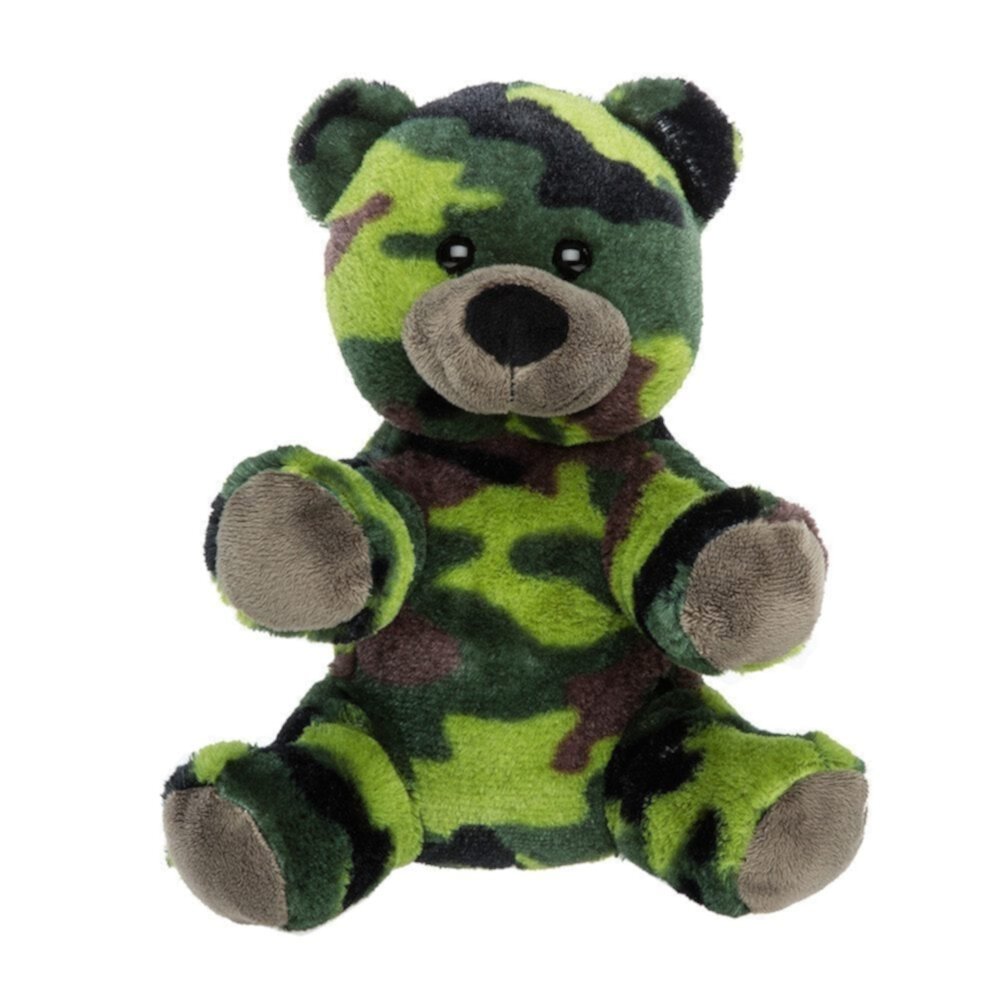 New Cuddly Soft 8 inch Stuffed Camo Teddy Bear Plushie Animal - We Stuff 'em...You Love 'em! Plush Gear