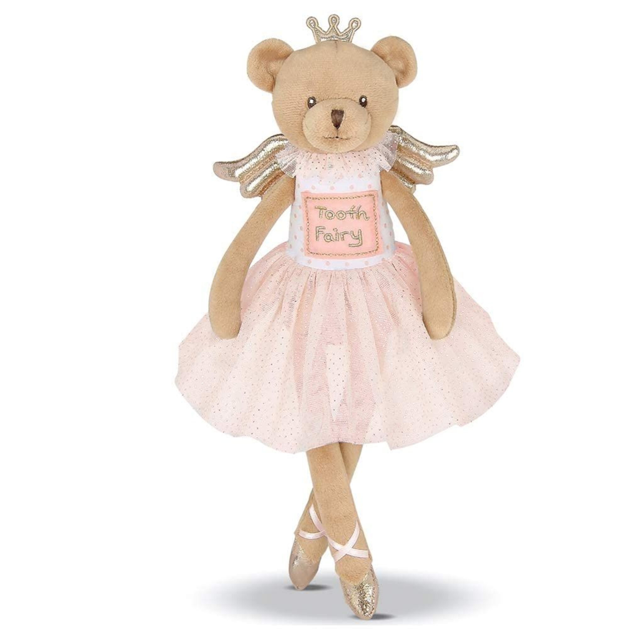 Bearington Sparkles Soft Plush Teddy Bear Tooth Fairy Doll, 14 Inches Bearington Collection