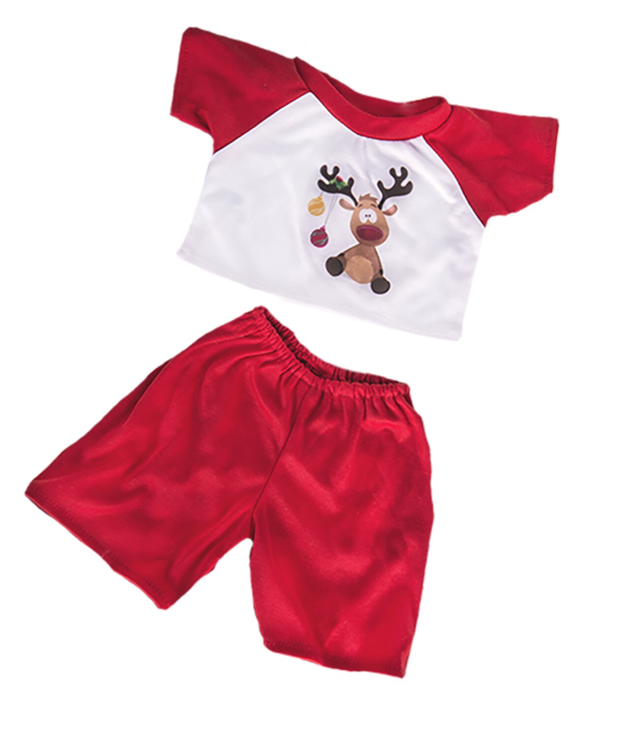 Reindeer PJs Teddy Bear Clothes Fits Most 14"-18" Build-a-bear and Make Your Own Stuffed Animals Stuffems Toy