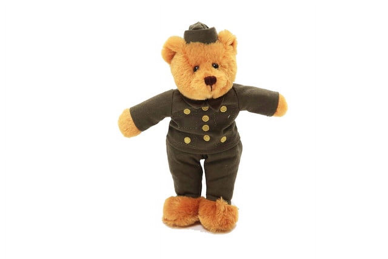 Plushland Adorable Teddy Bear 8 Inches, Stuffed Animals For Kids - With US Military Uniform Made by aliens