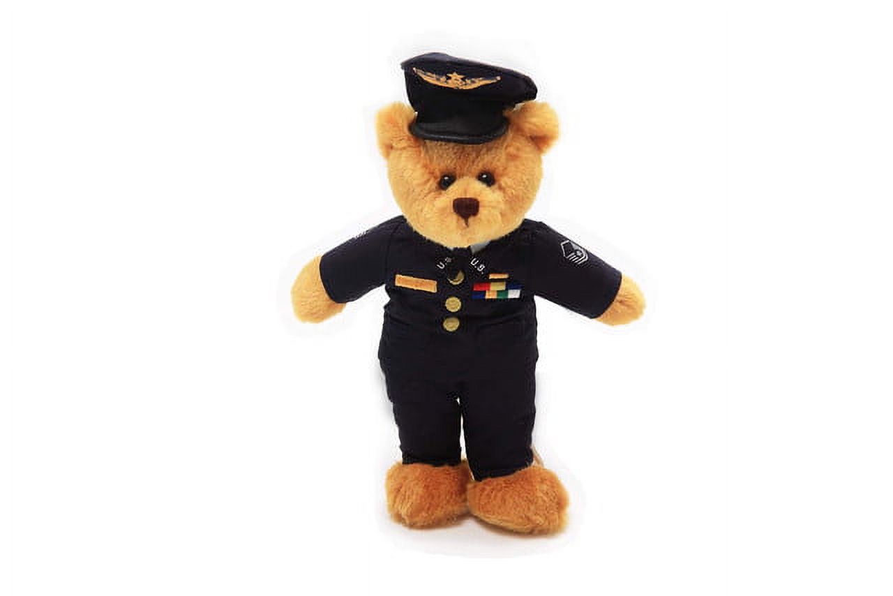 Plushland Adorable Teddy Bear 8 Inches, Stuffed Animals For Kids - With US Military Uniform Made by aliens