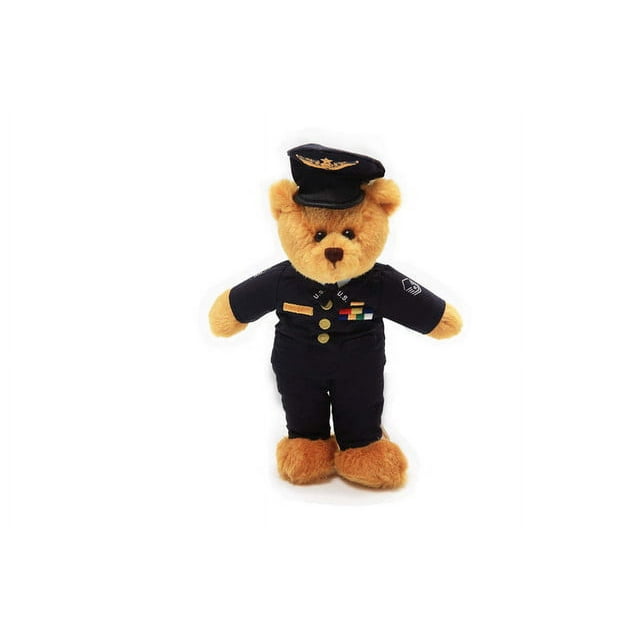 Plushland Adorable Teddy Bear 8 Inches, Stuffed Animals For Kids - With US Military Uniform Made by aliens