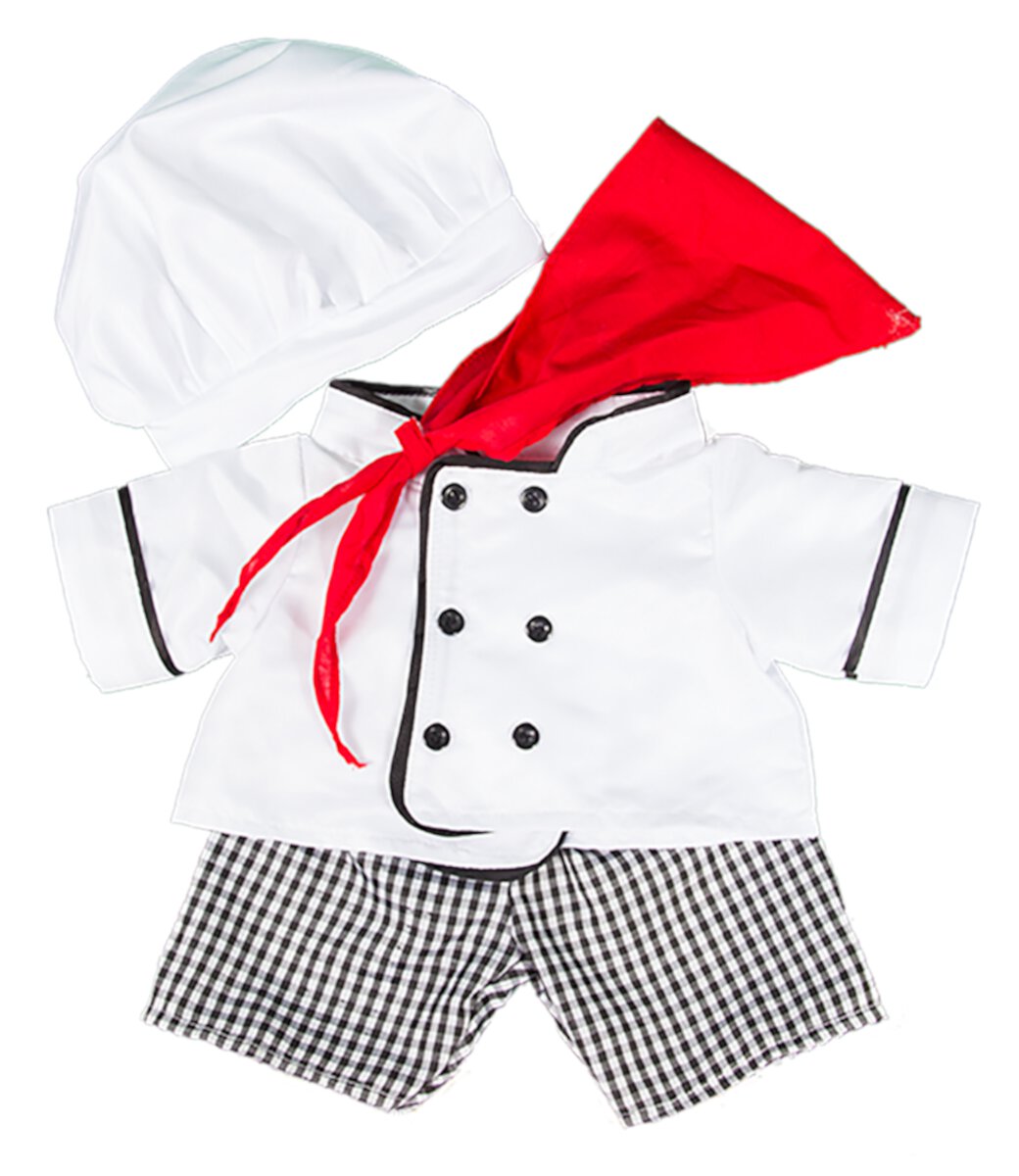 Chef Outfit Teddy Bear Clothes Fits Most 14"-18" Build-a-bear and Make Your Own Stuffed Animals Stuffems Toy