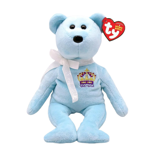 TY Beanie Baby - ELIZABETH II the Teddy Bear (8 inch)(Queen Elizabeth) *UK Exclusive* TY