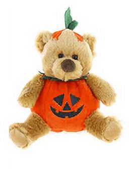 Made By Aliens Plush Halloween Teddy Bear with Pumpkin - Soft Toy, Home Decor - Gifts for Kids & Toddler Baby - 9 Inches (Halloween Bear) Made by aliens