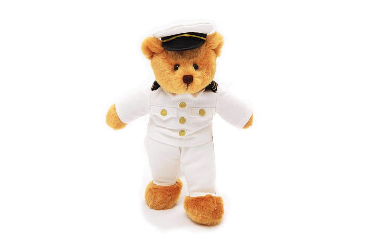 Plushland Adorable Teddy Bear 8 Inches, Stuffed Animals For Kids - With US Military Uniform Made by aliens