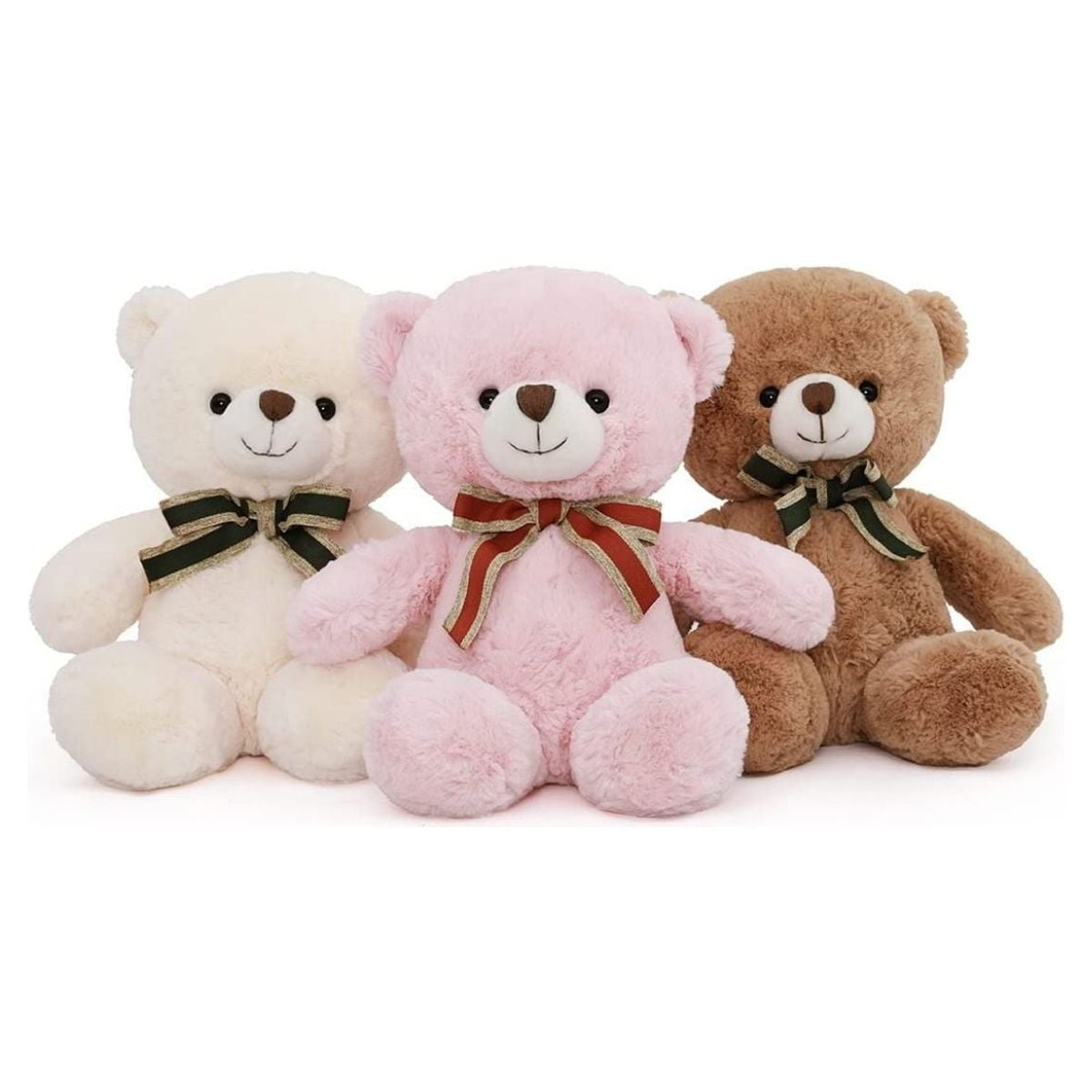 MorisMos 3 Packs Teddy Bears Stuffed Animal Cute Soft Plush Toys Morismos