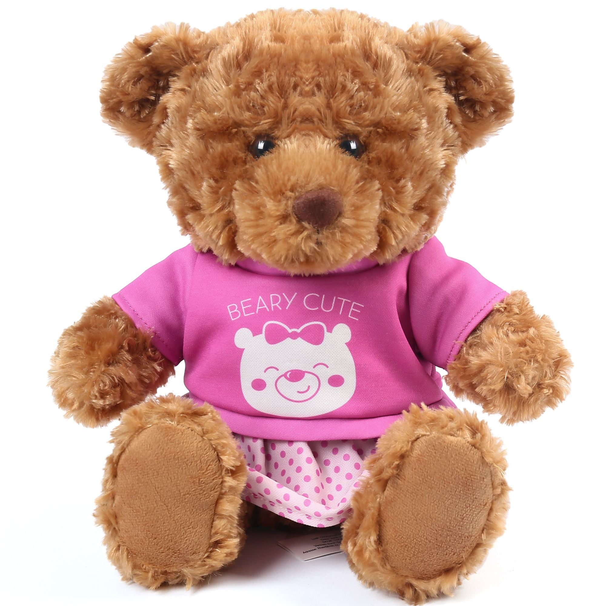 LotFancy 10 in Brown Teddy Bear Stuffed Animal Plush Toy with Clothes LotFancy