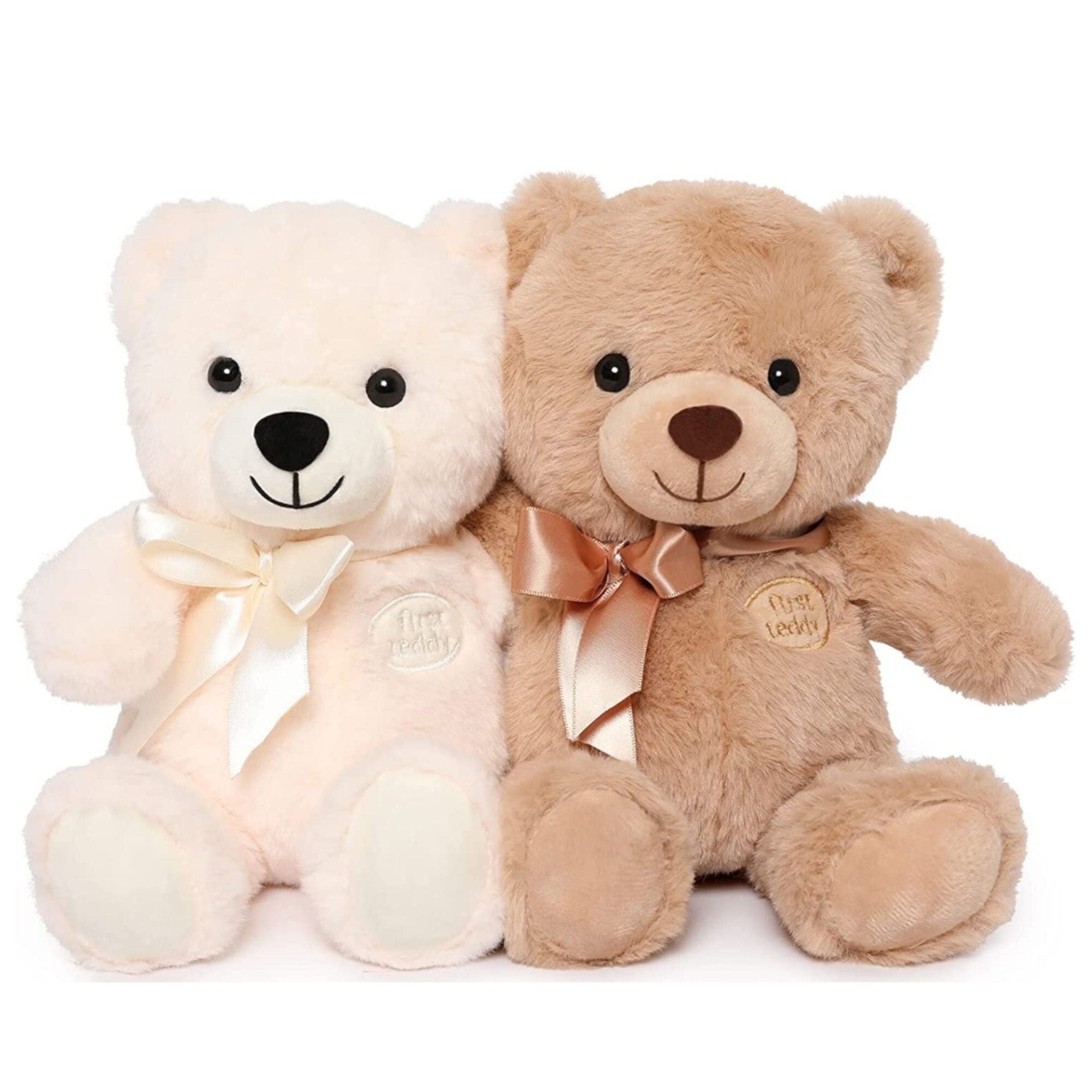 MorisMos 2 Packs Teddy Bears Stuffed Animal Cute Soft Plush Toy 12'' Morismos