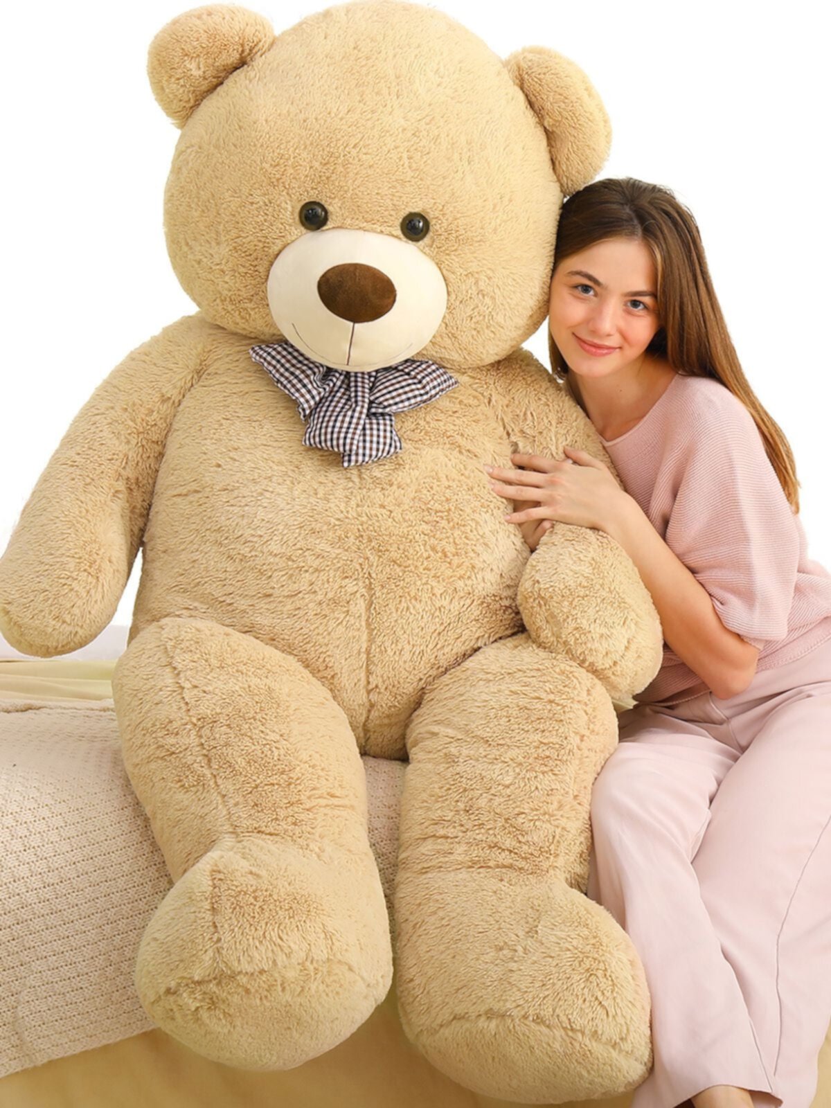 MorisMos Giant Teddy Bear 39.3'' Stuffed Animal Soft Big Bear Plush Toy Morismos