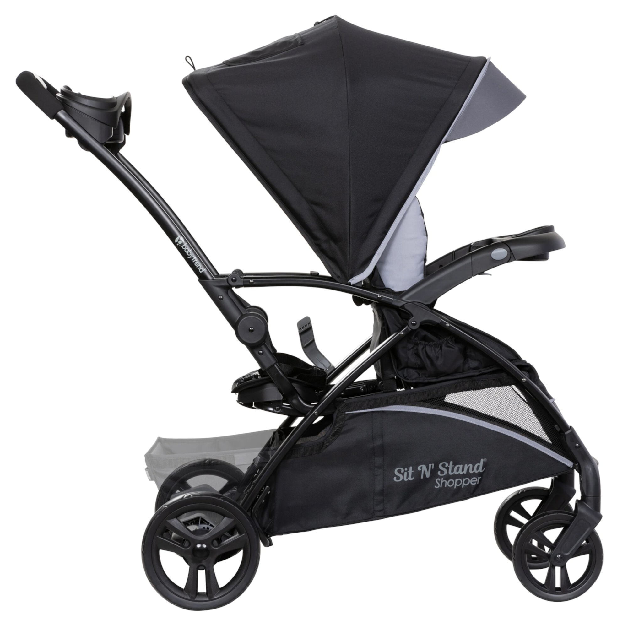 Open Box Sit N' Stand 5 in 1 Shopper Stroller w/ Canopy and Basket, Stormy Visit the Baby Trend Store