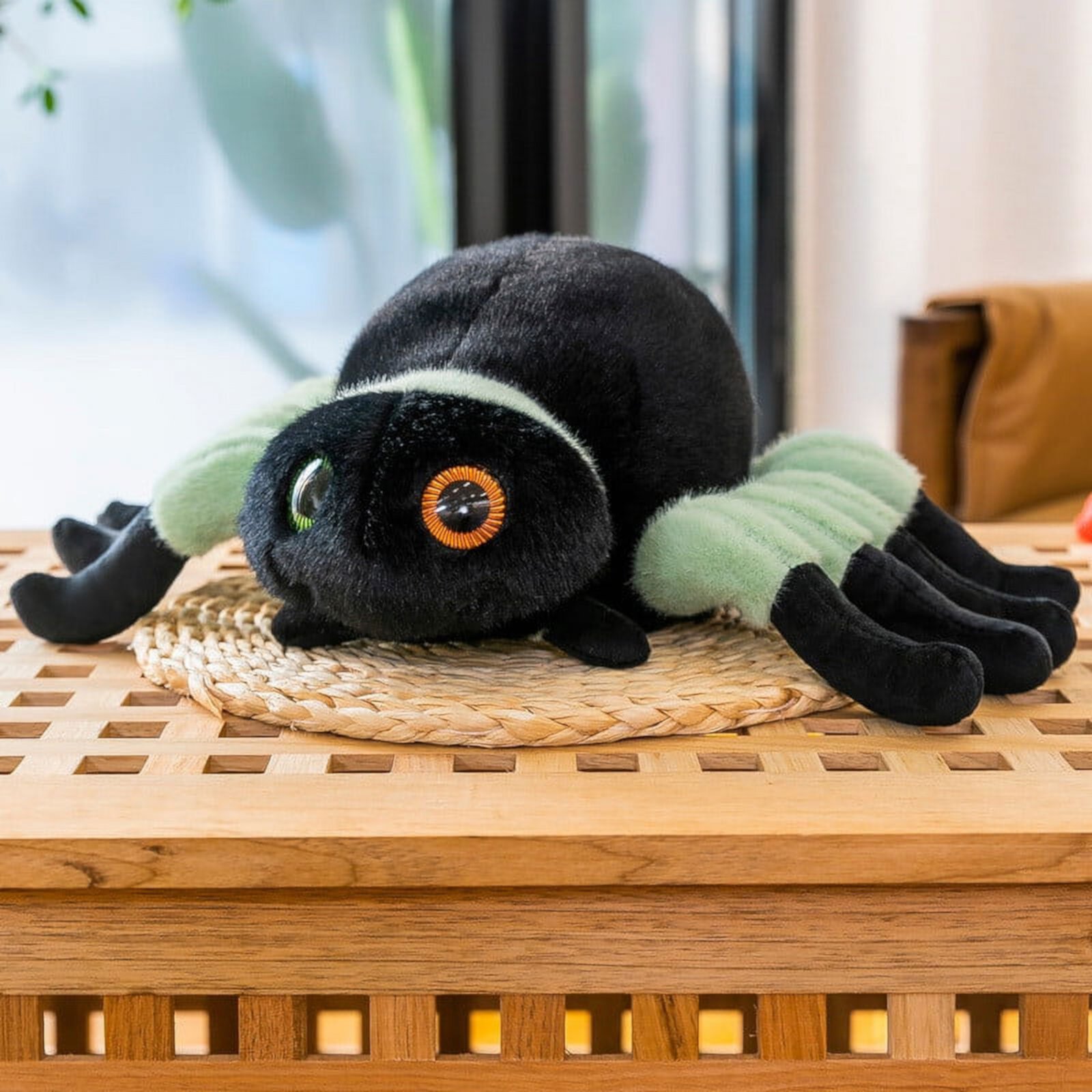 Ruimatai Christmas Table Decorations Christmas Decorations Spider Stuffed Soft Huggable Black Spider Adorable Plush Toy Cute Desert Cuddle Gift Super Soft Plush Doll Toy for Kids Giant Stuffed Ruimatai