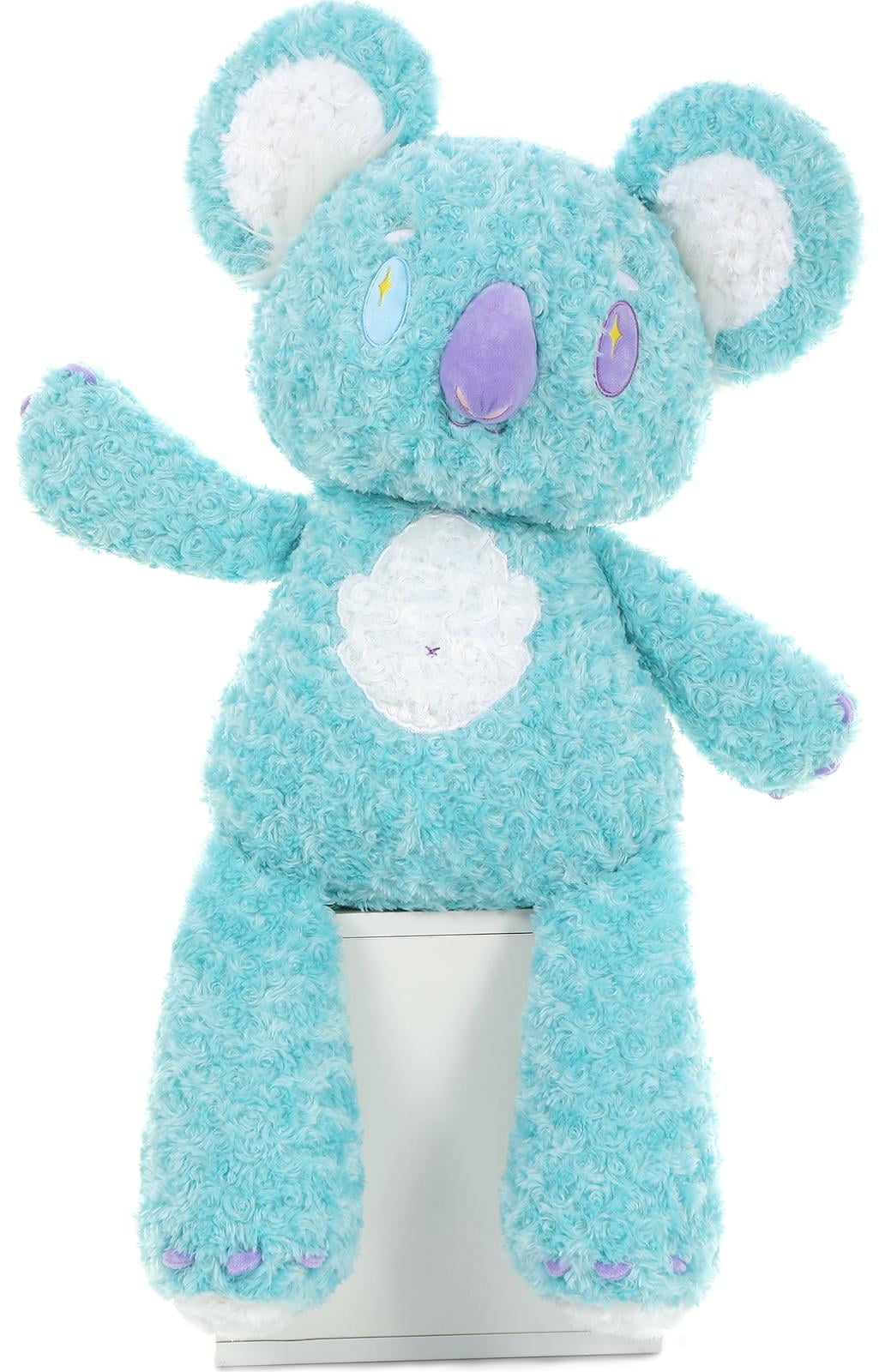 MorisMos 35.4" Giant Blue Koala Stuffed Animal,Hugging Soft Rose Curly Heteropithecus Koala Plush Morismos