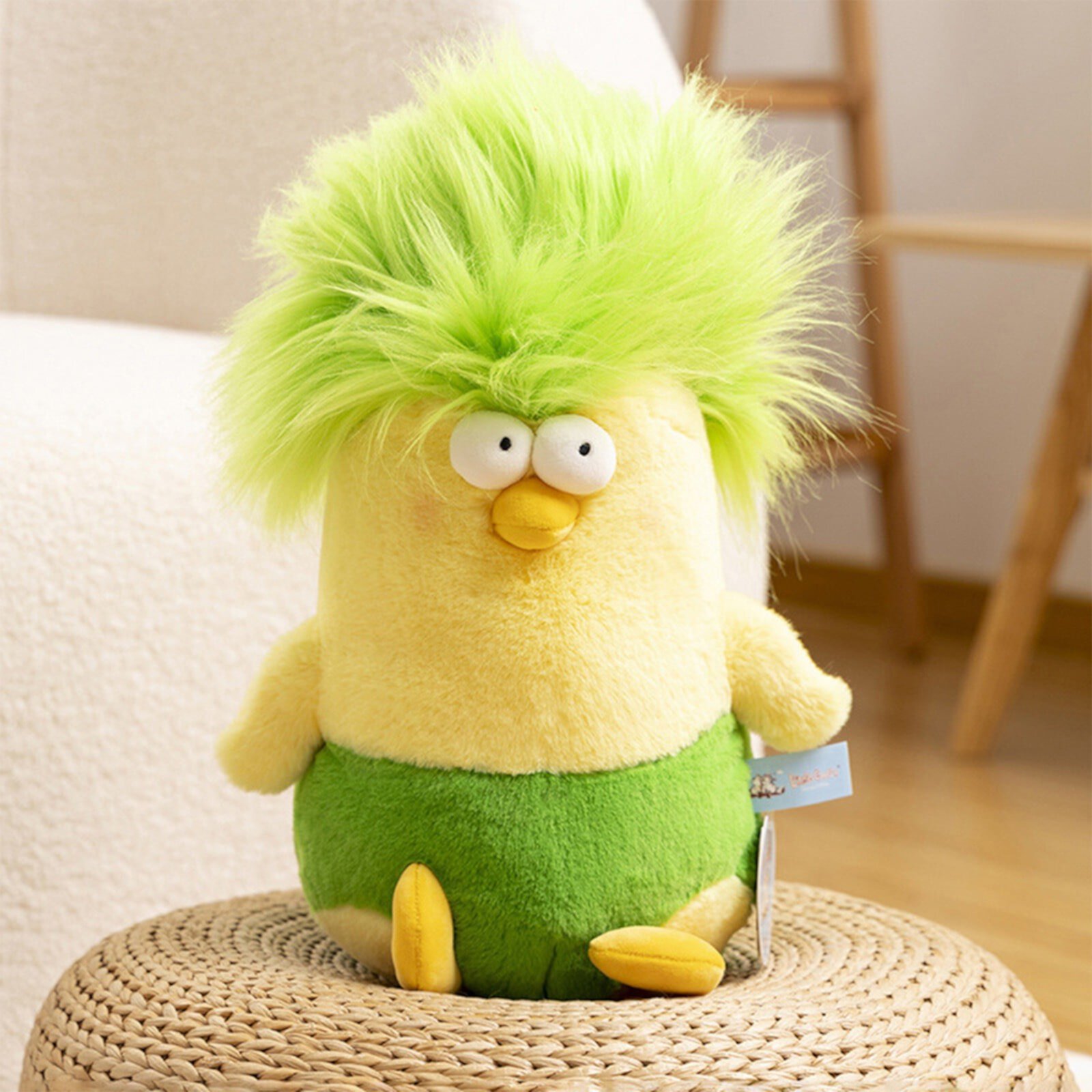 Funny Vegetable Chicken Plush Toy,Cute Doll Long Hair Creative Funny Doll Throw Pillow Gifts,Giant Plushies Stuffed Animals Decorative Ornaments,Cute Plushies Birthday Gifts for Kids Boys Girls GSKKLQ