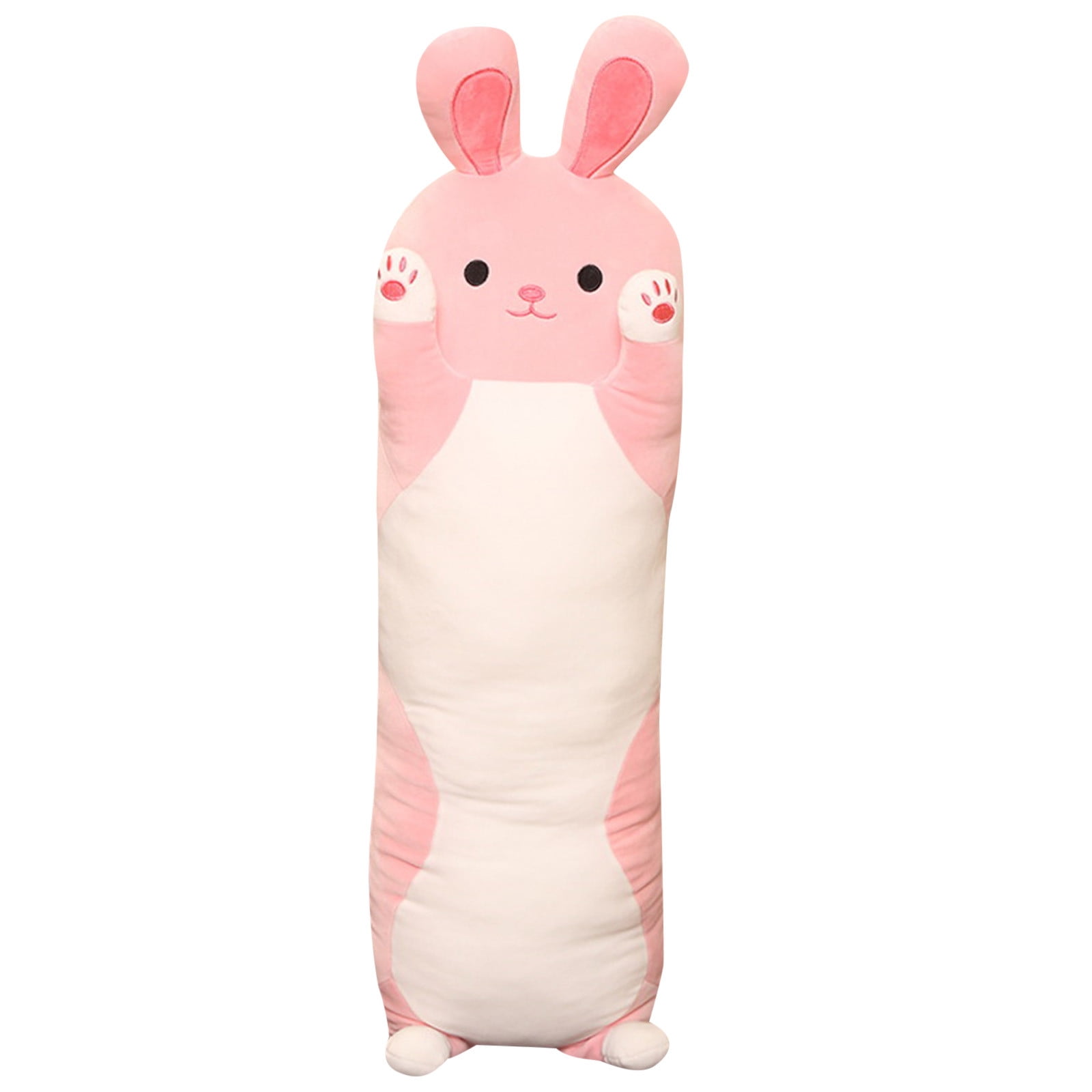 Fridja Big Rabbit Body Pillow 29.5" Plush Rabbit Stuffed Animal, Super Soft Rabbit Pillow for Girl Kid, Giant Stuffed Rabbit Plush Pillow for Christmas Birthday Valentine's Day, Pink Fridja