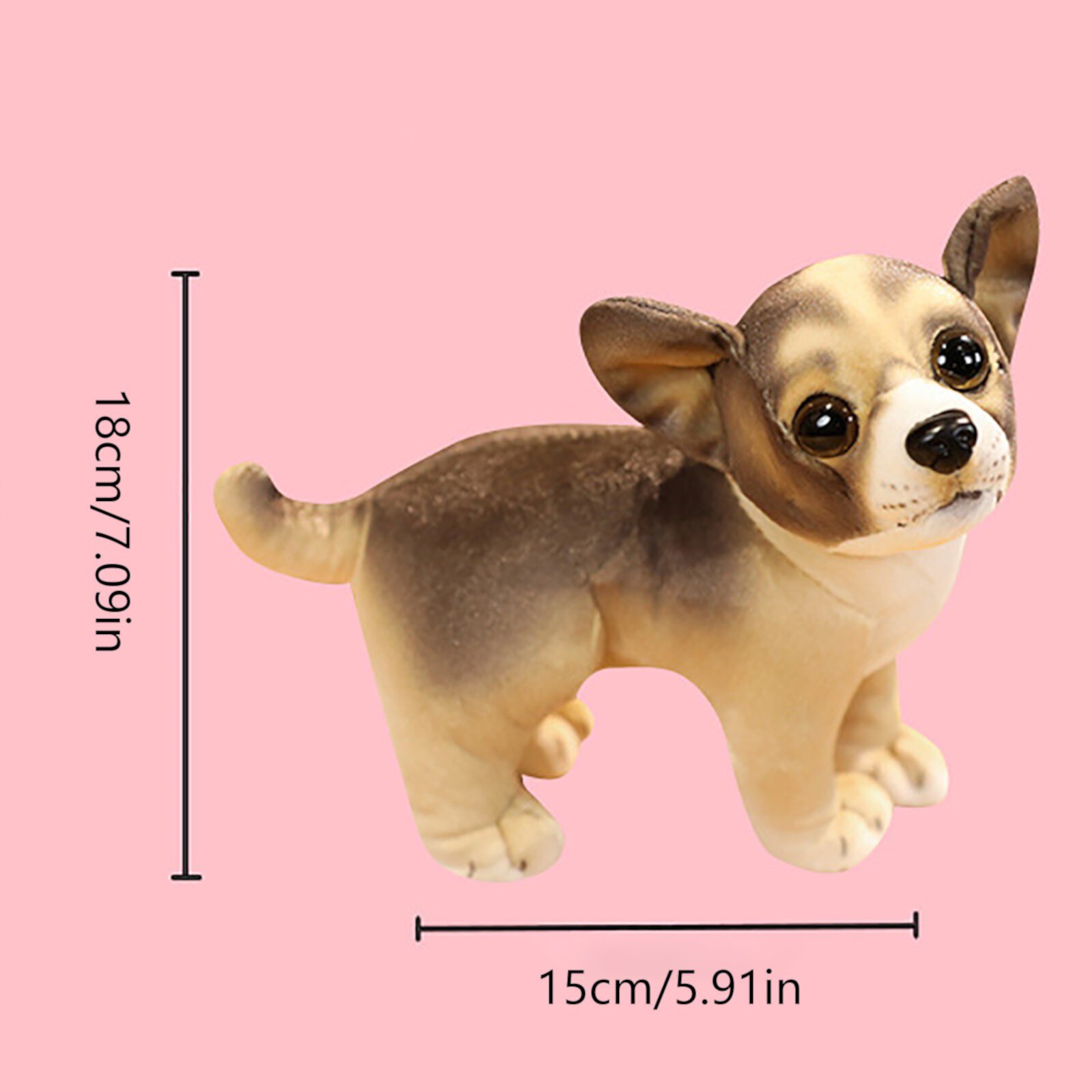 Sandistore Cute Pet Dog Realistic Soft Stuffed Plush Toy Pet Dog Toy Plush Shape Doll Kids Gift Giant Plush Animal Sandistore