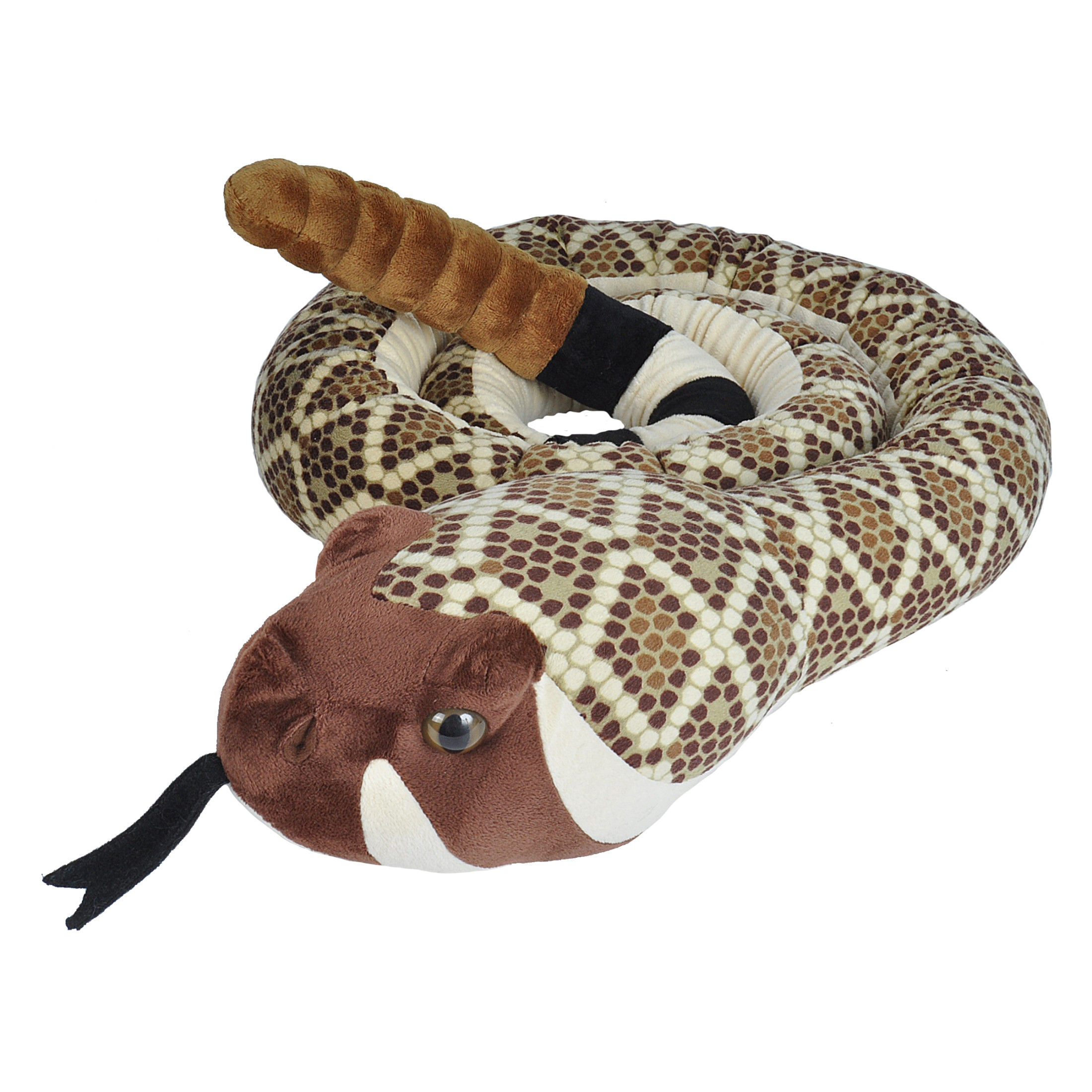 Wild Republic Snakes, Super Jumbo Western Diamondback Snake Plush, Giant Stuffed Animal, Plush Toy, Gifts for Kids, 113" Wild Republic