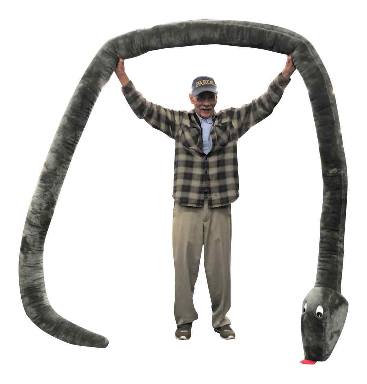 Big Plush® Giant Stuffed Snake 18 Feet Long Soft Gray Color Huge Plushy Serpent Made in the USA Big Plush