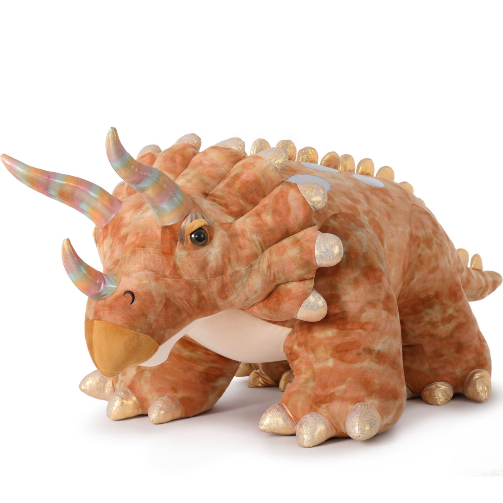 MorisMos 6.4ft giant Jumbo Reddish Brown Triceratops Dinosaur Stuffed Animal Visit the Morismos Store