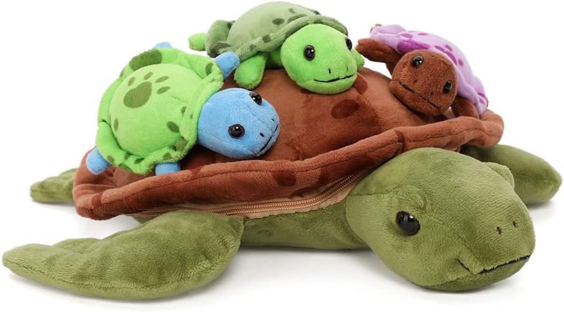 MorisMos Sea Turtle Stuffed Animal Plush Turtle with 3 Babies Morismos