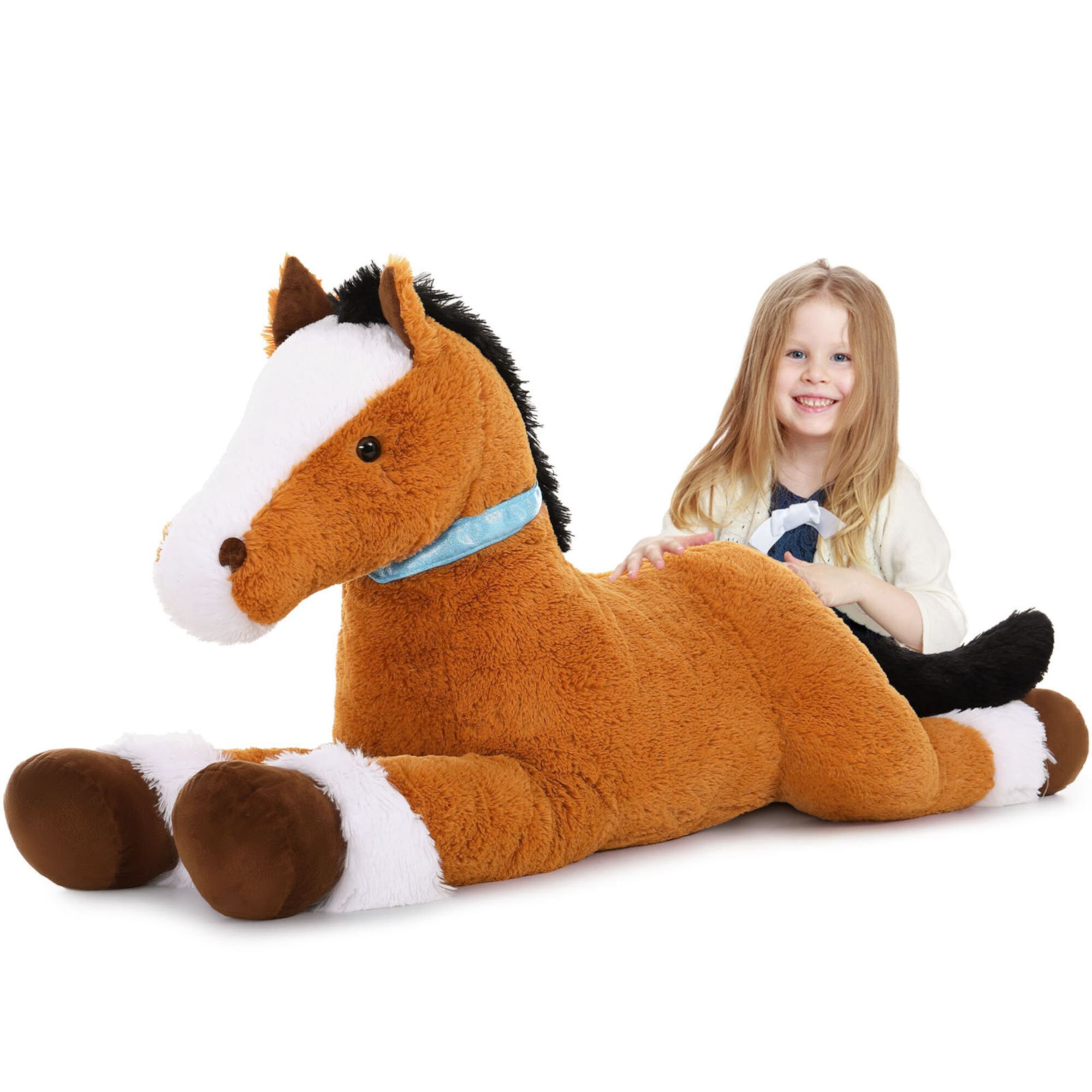 MorisMos 47'' Giant Horse Stuffed Animal Horse Plush Toy Visit the Morismos Store